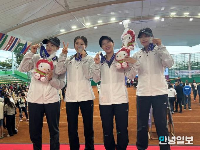 안성시청 소프트테니스팀, 아시아 선수권 단체전 준우승으로 국가대표 활약 빛내
