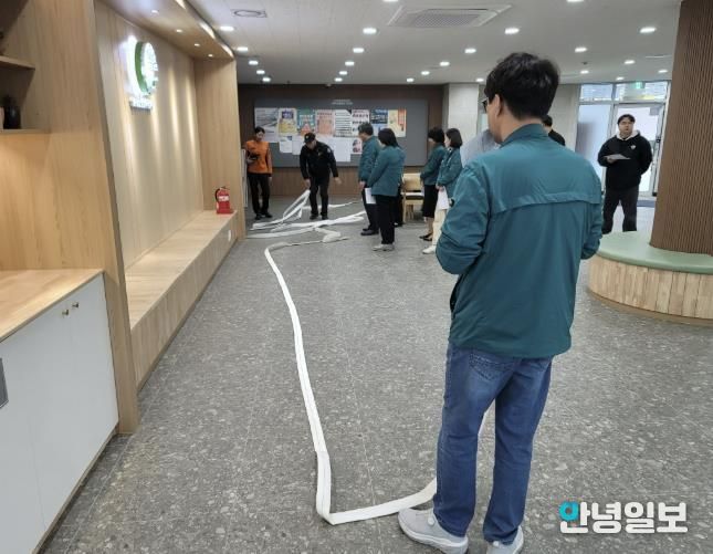 동두천시 송내동 행정복지센터, 화재 대응 역량 강화 위한 소방 합동훈련 실시