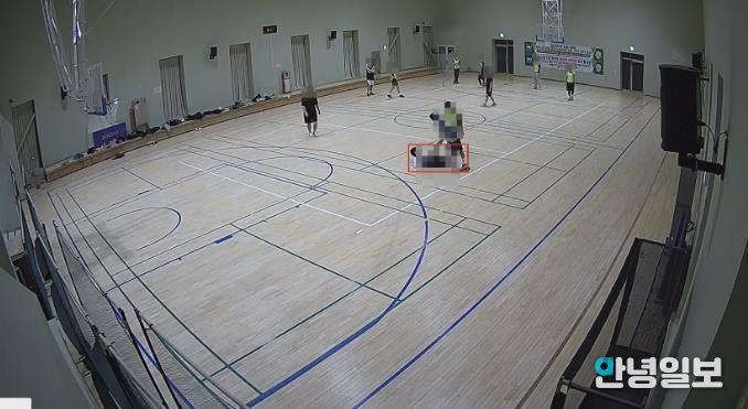 AI 영상분석을 통한 이용자 쓰러짐 탐지 화면