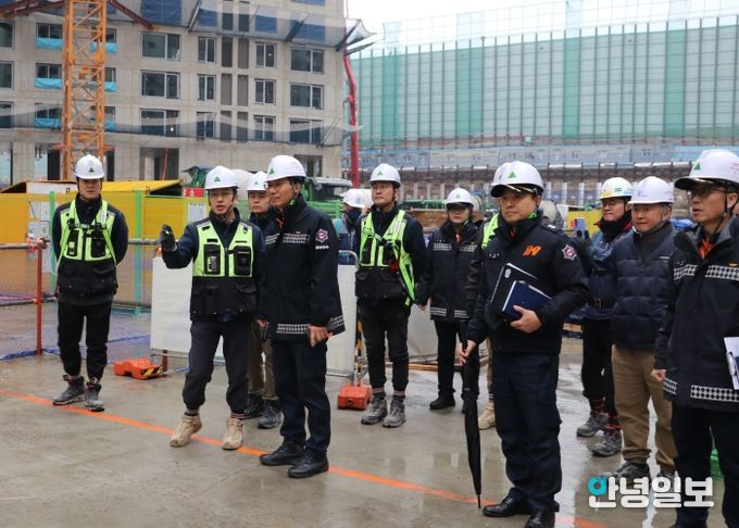광명소방서, 5R구역 대형 공사장 관서장 현장안전지도 실시