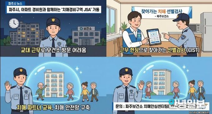 파주시, 아파트 경비원과 함께하는 ‘치매경비구역 제이에스에이(JSA)’ 가동