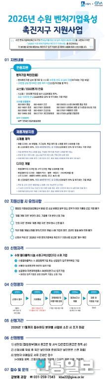 2026년 수원 벤처기업육성촉진지구 활성화사업 홍보물