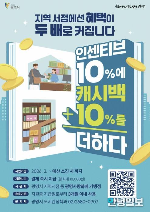 ‘도서구입비 10% 캐시백’ 사업 안내문.