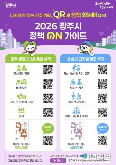 광주시, ‘2026 정책 온 가이드’ 발간…맞춤형 정책 정보 통합 제공