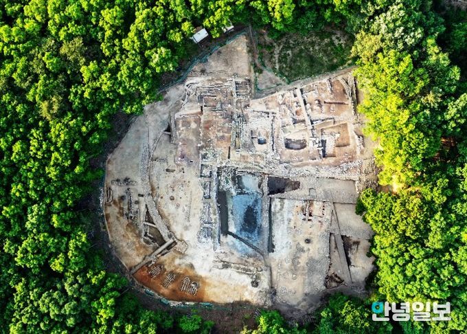 여주 상원사지 발굴조사 항공사진